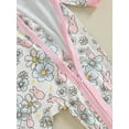 thumbnail image 6 of Bagilaanoe Baby Girl Fall Jumpsuit Newborn Flower Print Long Sleeve Bodysuit 1M 3M 6M 9M 12M Infant Zip One Piece Romper, 6 of 9