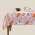thumbnail image 3 of Wukai Rabbit And Carrot Waterproof Tablecloth for Kitchen Dining, Fits Square Tables for 2-4 Seats -54"x54", 3 of 7