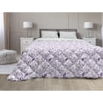 thumbnail image 1 of Herringbone Down Alternative Comforter, Abstract Arrangement of Wavy Stripes Tree Branches Pattern, Microfiber Quilt for All Season, 5 Sizes, Earth Yellow Night Blue, by Ambesonne, 1 of 3