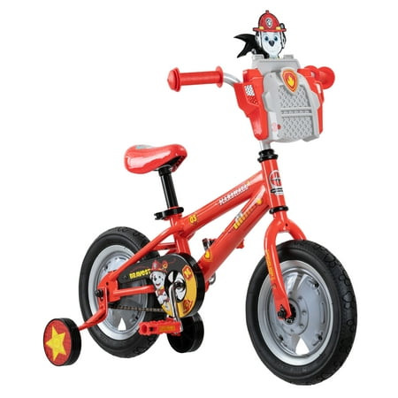 Nickelodeons PAW Patrol Marshall Play & Ride Bike in Red  12-inch wheel