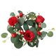 thumbnail image 2 of Corona de velas, corona verde, anillos para velas, soporte creativo para velas de pilar de mesa, anillo de vela de flores de seda para decoración de, 2 of 8