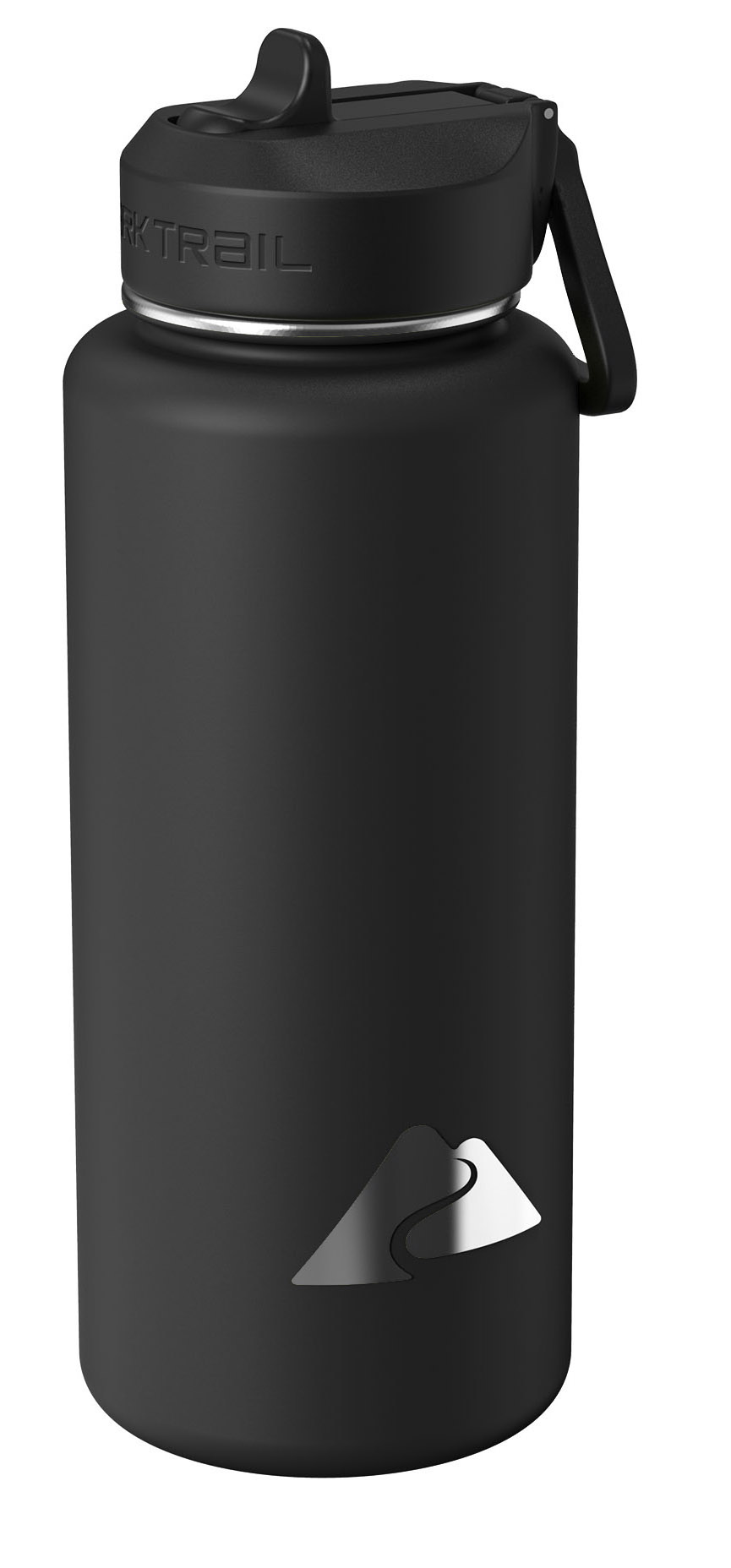 Ozark Trail 32 oz Stainless Steel Insulated Flip-Straw Water Bottle with Handle, Black