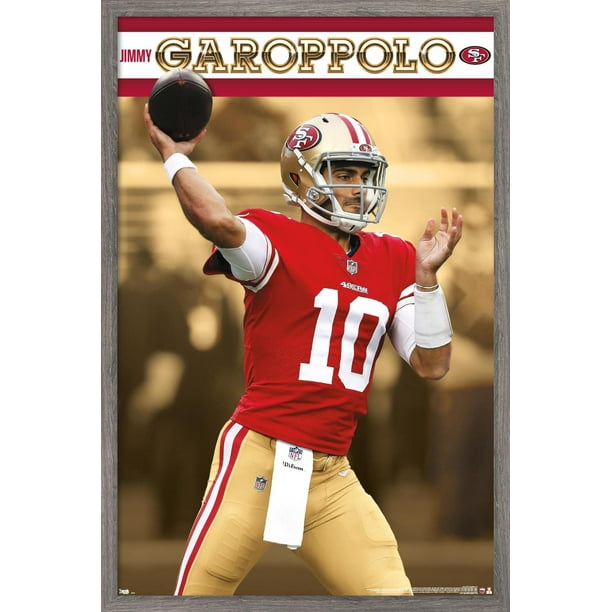 NFL San Francisco 49ers - Jimmy Garoppolo 18 Wall Poster, 22.375 x 34,  Framed 