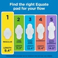 thumbnail image 4 of Equate Ultra Thin Pads with Flexi-Wings, Regular Absorbency, Size 1, 36 Count, 4 of 13