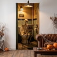 thumbnail image 6 of Halloween Door Cover 35.43x70.87 In, Polyester Festive Party Door Curtain Wall Decoration, Holiday Scene Backdrop Photo Prop, 6 of 6
