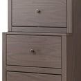 thumbnail image 4 of Stav Tall Dresser Chest with 4 Drawers, Plank Style, Gray Solid Wood, 4 of 5
