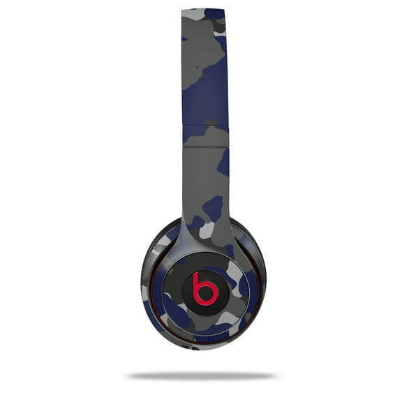 Skin Decal Wrap for Beats Solo 2 and Solo 3 Wireless Headphones WraptorCamo Old School Camouflage Camo Blue Navy (BEATS NOT INCLUDED) by WraptorSkinz