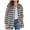 White, variant on Fashion Plaid Botton Jackets for Womens 2024 Plus Size Stylish Vintage Casual Long-sleeved Plaid Jacket