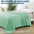 thumbnail image 2 of Cooling Comforter Twin Size, Double-Sided Cold Tech Fabric Quilted Bed Comforters Cooling Blanket for Hot Sleepers, Breathable Lightweight Summer Bedding, All-Season Ice Blanket, Sage Green, 2 of 16