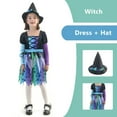 thumbnail image 4 of Girls Witch Costume with Hat Magic Halloween Christmas Dress Up Outfit Color Skirt, 4 of 4