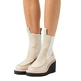 thumbnail image 2 of Rag & Bone Women's Sloane Suede & Leather Chelsea Boots Beige Paloma Wedge, 2 of 2