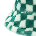 thumbnail image 4 of Genuiskids Women Juniors Winter Faux Fur Fuzzy Warm Bucket Hat Fluffy Plush Checkerboard Fisherman Cap for Teen Girls Birthday Gift, 4 of 4