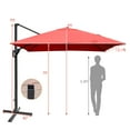 thumbnail image 3 of Costway Parasol Déporté de Patio 10 Pieds X 13 Pieds en Aluminium, Rotation à 360°, Inclinaison, Orange, 3 of 10