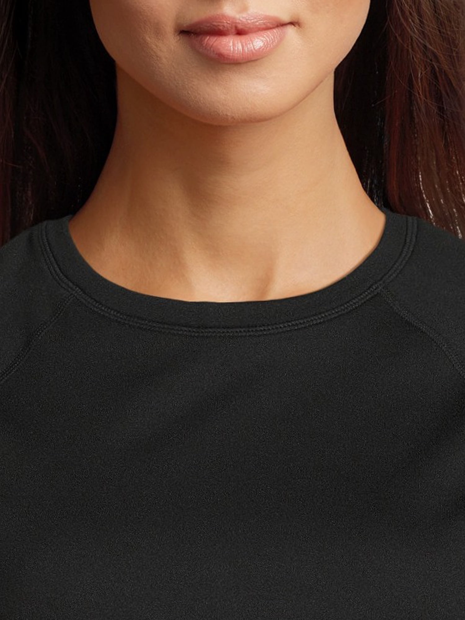 ClimateRight by Cuddl Duds Women's Pure Warmth Long Raglan Sleeve Crew Neck Base Layer Top, Sizes XS to XXL
