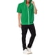 thumbnail image 2 of INSPIRAR CHIC Sudaderas de manga corta para hombres del Día del Padre, chaquetas con capucha de color sólido, con cremallera, XL Verde Brillante, 2 of 7