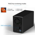 thumbnail image 4 of Blueendless USB-B Interface 3.5 inch 2 Bay RAID Combination Array HDD External Enclosure, USB-B, 4 of 16