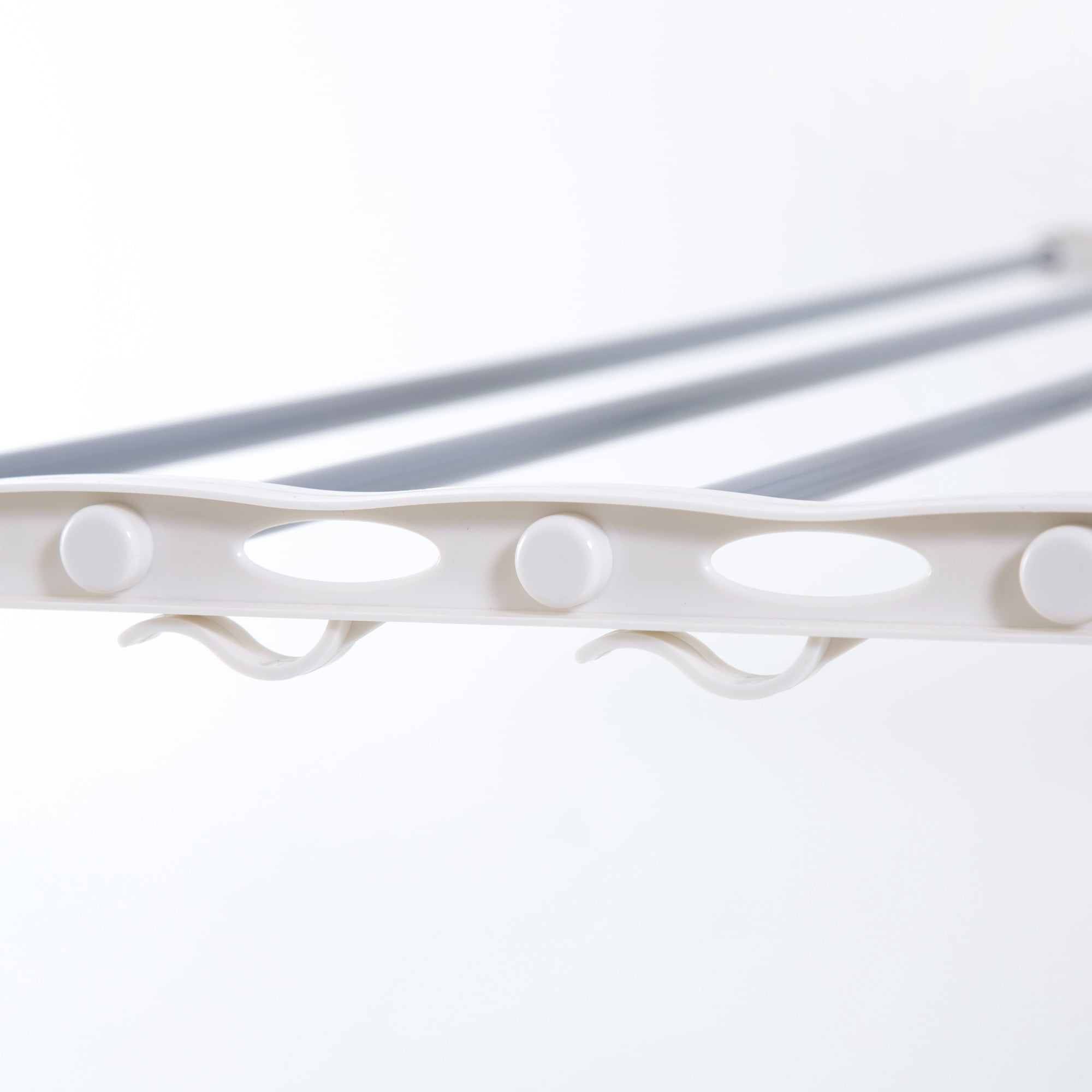 Everyday Home 3-Tier Stainless-Steel Laundry Rack for Hanging and Drying (White)