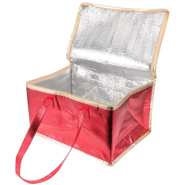 unbranded Bolsa Aislante Roja Para Comida Con Material Duradero Y Función Térmica Para Picnic