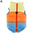 thumbnail image 3 of PULLIMORE Winter Warm Dog Jackets Waterproof Padded Zipper Dog Vest Coats Pet Clothes for Small Medium Dogs (XL, Orange + Blue), 3 of 8