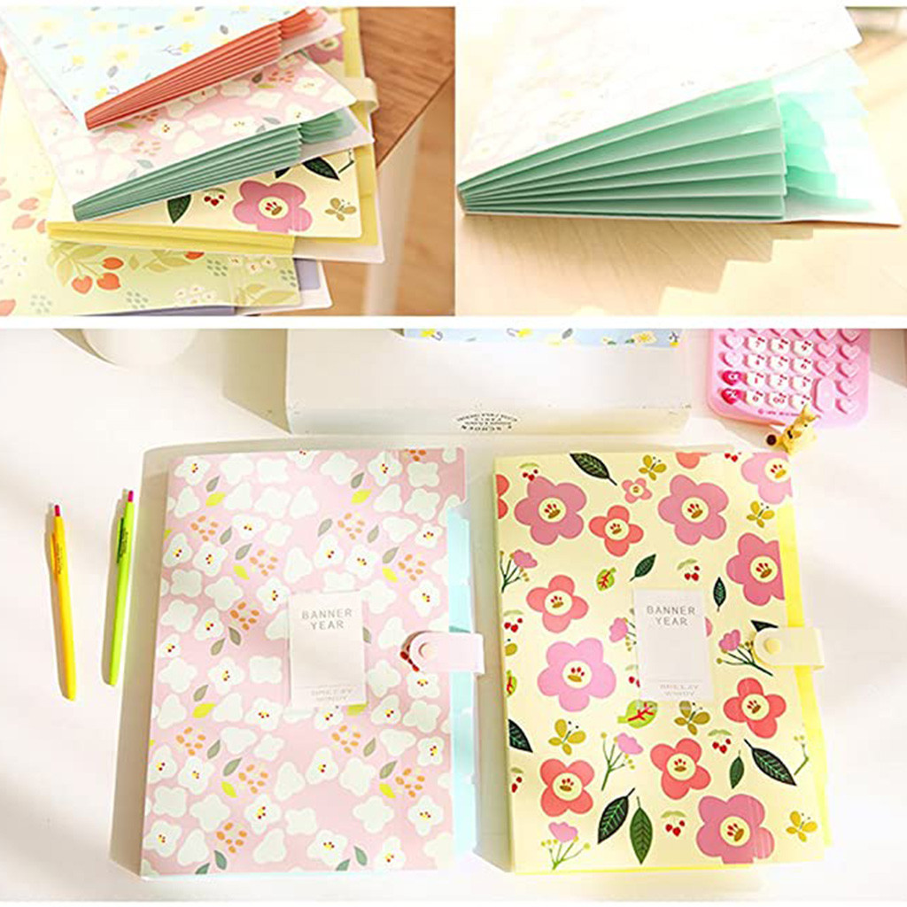 Expanding File Folder Pockets File Organizer with Labels A4 Letter Size ...