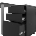 thumbnail image 3 of Bestar Universel 48W Table Desk with Assembled Mobile Pedestal in black, 3 of 9