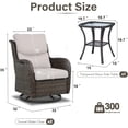 thumbnail image 4 of Bellefurn Luxury Patio Swivel Rocker Chairs Wicker Rocking Chair,Outdoor Swivel Chairs Set of 2,Swivel Glider Lounge Chairs with Side Table for Patio Balcony,Porch,Garden, 4 of 11