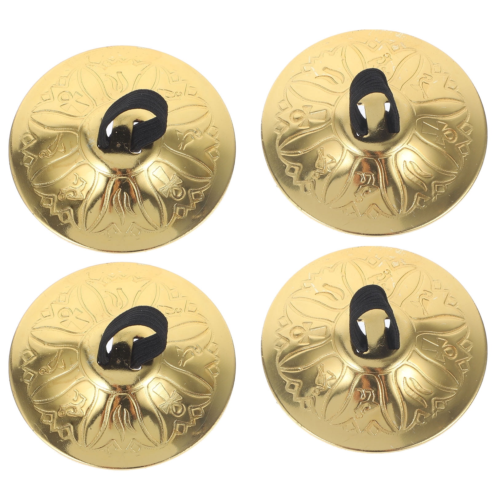 MLINS  2 Pairs Finger Symbols Instrument Cymbals for Kids Copper Pull Woman