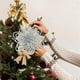 thumbnail image 4 of Flores navideñas huecas de polvo dorado Corona navideña de ratán Decoración DIY Flores navideñas Accesorios para árboles de Navidad, 4 of 7