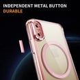thumbnail image 2 of Magnetic Clear Compatible with iPhone X/XS Case, Military Grade Drop Tested, Compatible with MagSafe, Shockproof Protective Hard Back Slim Case for iPhone X/XS, Pink, 2 of 7