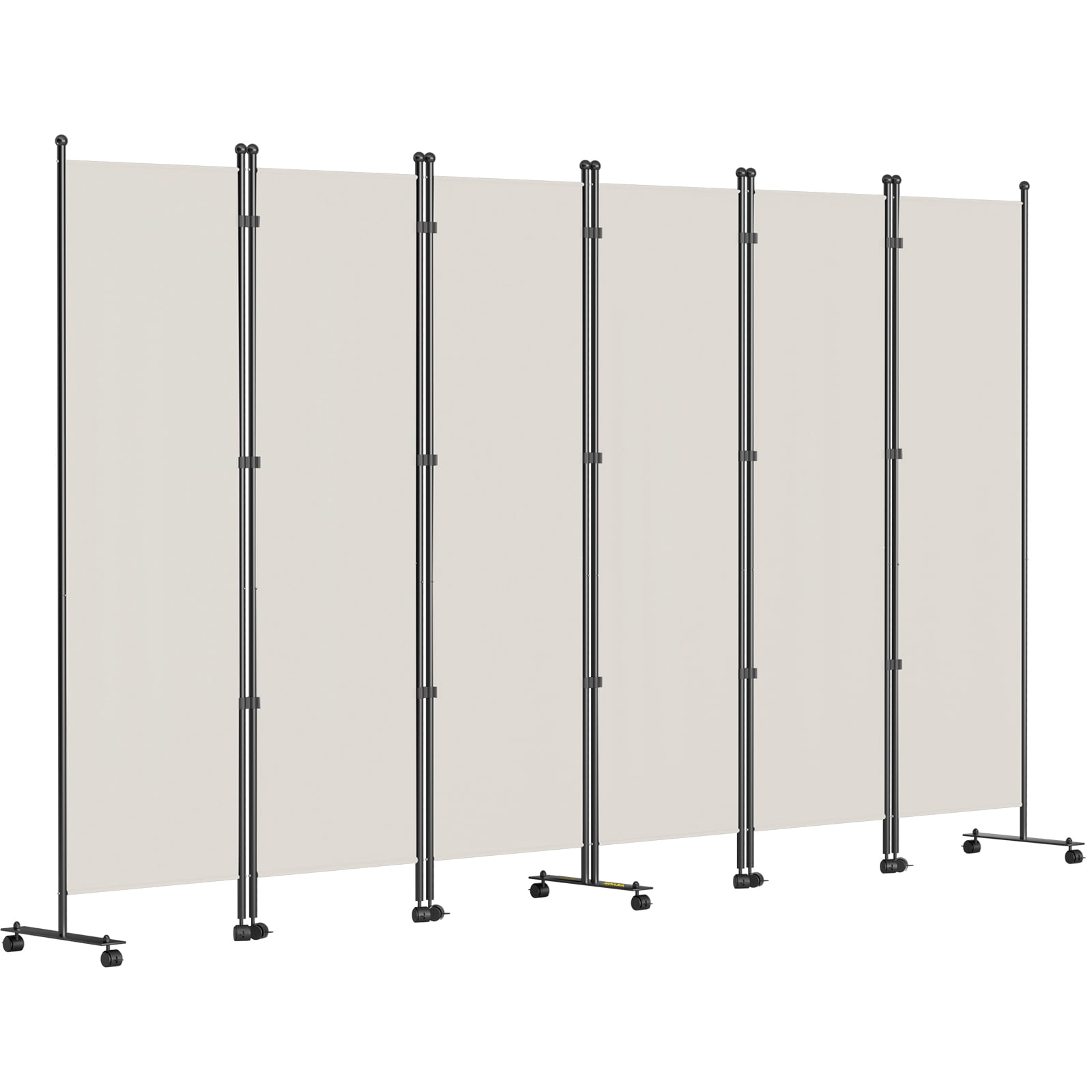 VEVOR 6 Panel Office Partition, 6 ft Tall Room Divider, Freestanding
