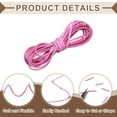 thumbnail image 3 of 2 Pcs Flat Suede Leather Cord, 5.5 Yards 2.6mm Craft Braiding String, Pink, 3 of 6