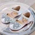 thumbnail image 2 of Mepaouo Girls Dress Shoes Glitter Princess Flower Mary Jane Low Heels Party Wedding Prom Footwear, 2 of 7