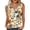 Yellow, variant on lcziwo Summer Tank Top for Women Floral Print Fashion Wide Strap Camisole Cotton V Neck Comfortable Undershirt Yellow S
