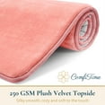 thumbnail image 3 of ComfiTime Bathroom Rugs – 1 inch Thick Memory Foam, 24" x 60" Bath Mat, Soft Plush Velvet Top, Non-Slip, Ultra Absorbent, Large & Long Rugs for Bathroom Floor, Pink Peach, 3 of 11