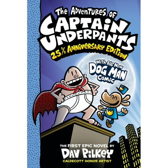 Pre-Owned The Adventures of Captain Underpants (Now with a Dog Man Comic!): 25 1/2 Anniversary Edition: Volume 1 (Hardcover) 1338865390 9781338865394