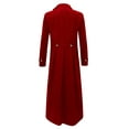 thumbnail image 4 of Tiweut Jackets for Mens Mens Retro Medium Long Sleeve Button Steam Punk Style Coat Tops Red,M, 4 of 4
