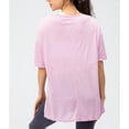 thumbnail image 2 of SWSMCLT Women's Soft Shirt T Shirt Workout Short Sleeve Side Split See Through Summer High Low Tshirt Running Fashion Purple 10, 2 of 4