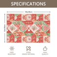thumbnail image 3 of Placemat, Pioneer Flower Floral Print Pattern Place Mats Table Mat Set Of 2, PVC Washable Placemats for Party Kitchen Dining Decoration, 18x12 Inch, Fade Resistant, 3 of 6