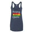 thumbnail image 2 of Wild Bobby Respect Our Queens Black Pride Tri-Blend Racerback Tank Top, Vintage Navy, Small, 2 of 5