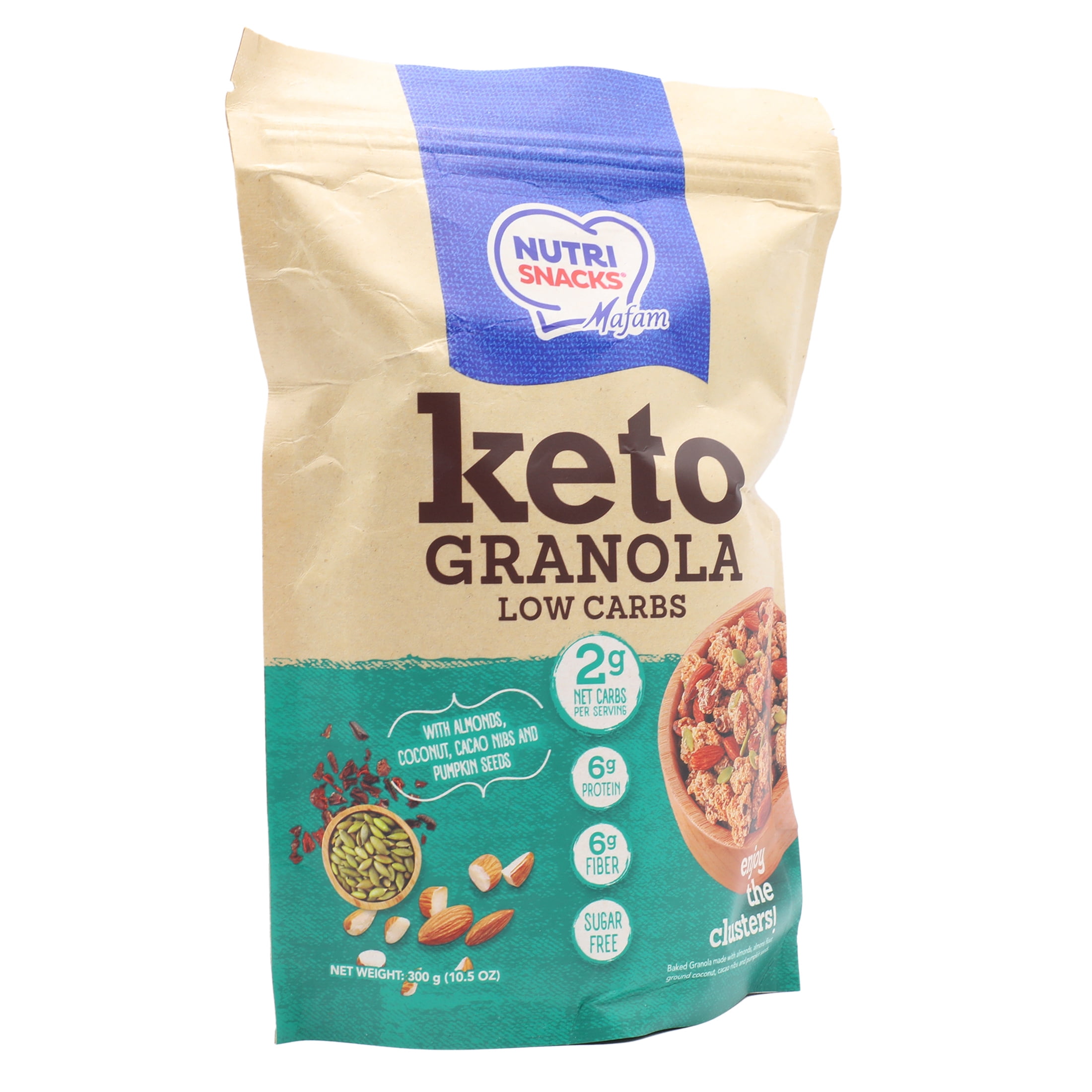 Nutri Snacks Keto Granola, Low Carb  and Ready to Use, 10.5 oz. Resealable Bag