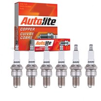 6 pc Autolite 405 Copper Core Spark Plugs for 1097 3108 41-832 504 AG4 Ignition Wire Secondary