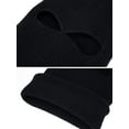 thumbnail image 5 of GRNSHTS 2-Hole Knitted Full Face Cover Ski Neck Gaiter, Winter Balaclava Warm Knit Beanie for Outdoor Sports (Black), 5 of 7