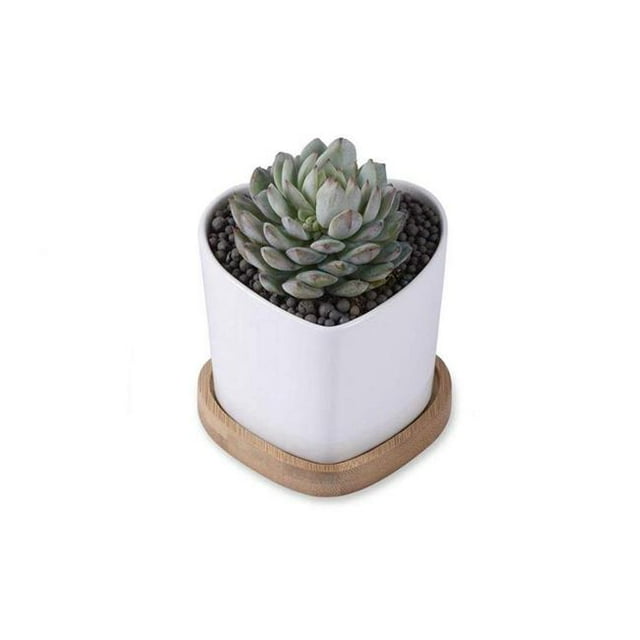 Cheungs 5658WT Jardinière en Céramique Ondulée, Blanc