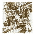 thumbnail image 2 of Ambesonne Monochrome Shower Curtain, Grunge Abstract Chaos, 69"Wx75"L, Brown Cocoa, 2 of 4