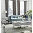 thumbnail image 2 of Posh Living Mano 1-Drawer Stainless Steel Base End Table in Light Gray/Chrome, 2 of 10