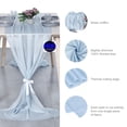 thumbnail image 5 of MDS pack of 5 Wedding 29 x 120 inches Sheer chiffon Table Runner for Rustic Boho Wedding Banquet Decor for 10Ft Table Runners - baby Blue, 5 of 6