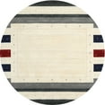 thumbnail image 1 of Ahgly Company Machine Washable Indoor Round Contemporary Army Brown Area Rugs, 7' Round, 1 of 7