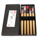 thumbnail image 2 of Zulbceo 5 pares de palillos chinos de bambú natural reutilizables, para comer, palillos de sushi, palillos de bambú para regalo, aptos para lavavajillas con lujosos palillos negros hechos a, 2 of 7