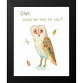 thumbnail image 2 of Lings Workshop 12x14 Black Modern Framed Museum Art Print Titled - Owl Always Be There For You, 2 of 5