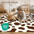 thumbnail image 4 of ODIKA 4'x6' Washable Area Rug Abstract Patches Border Southwestern Symmetry Spotted Inspired Refined for Home Office, Under Desk, Non-Slip Chair-Friendly, Flatwoven, 4 of 7